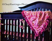 Satin Ruffled Baby Blanket - You choose the fabrics