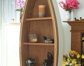 Handcrafted 4 foot Wood Row Boat shelf Bookcase Bookshelf canoe FREE SHIPPING