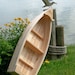 Nautical wooden outdoor landscape all cedar boat garden box planter lawn or yard ornament decoration