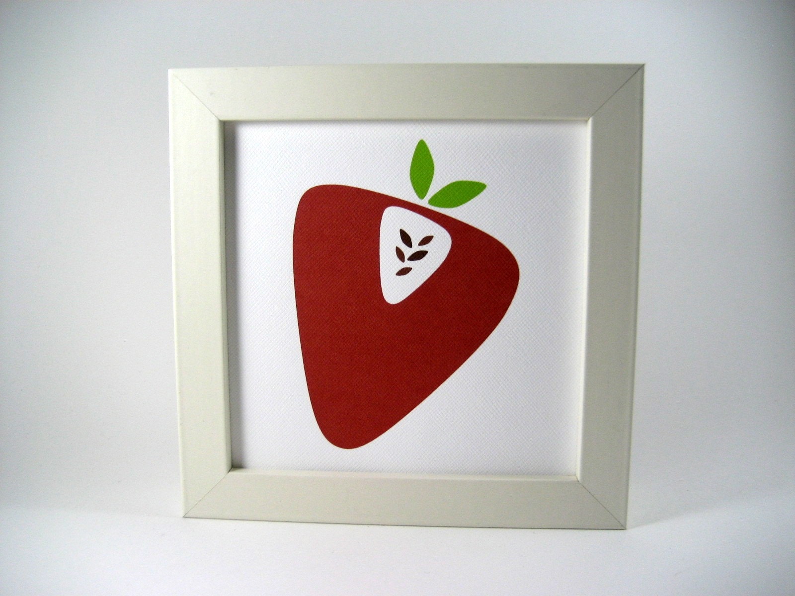 Strawberry Wall Art Print, Home Decor, Kitchen Decor, Fruit Print