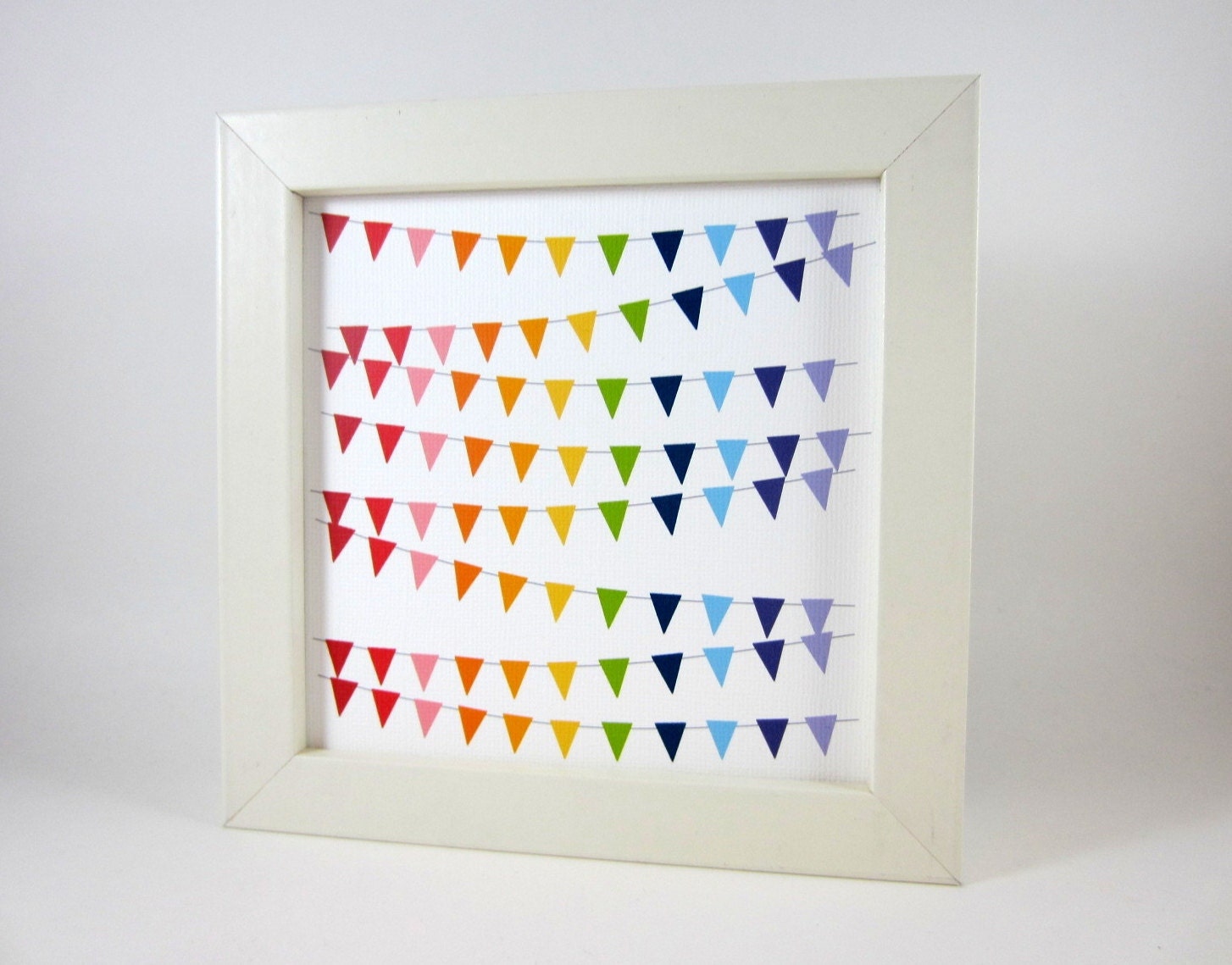 Rainbow Bunting Wall Art, Bunting Print, Rainbow Poster, Home Decor, Nursery Decor, Childrens Art, Kids Art Print