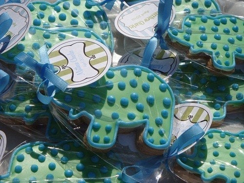 Cute Polka dot elephant cookies 1 dozen