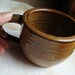 Droop Handle ceramic mug, handmade in stoneware clay, the perfect size for your beverage