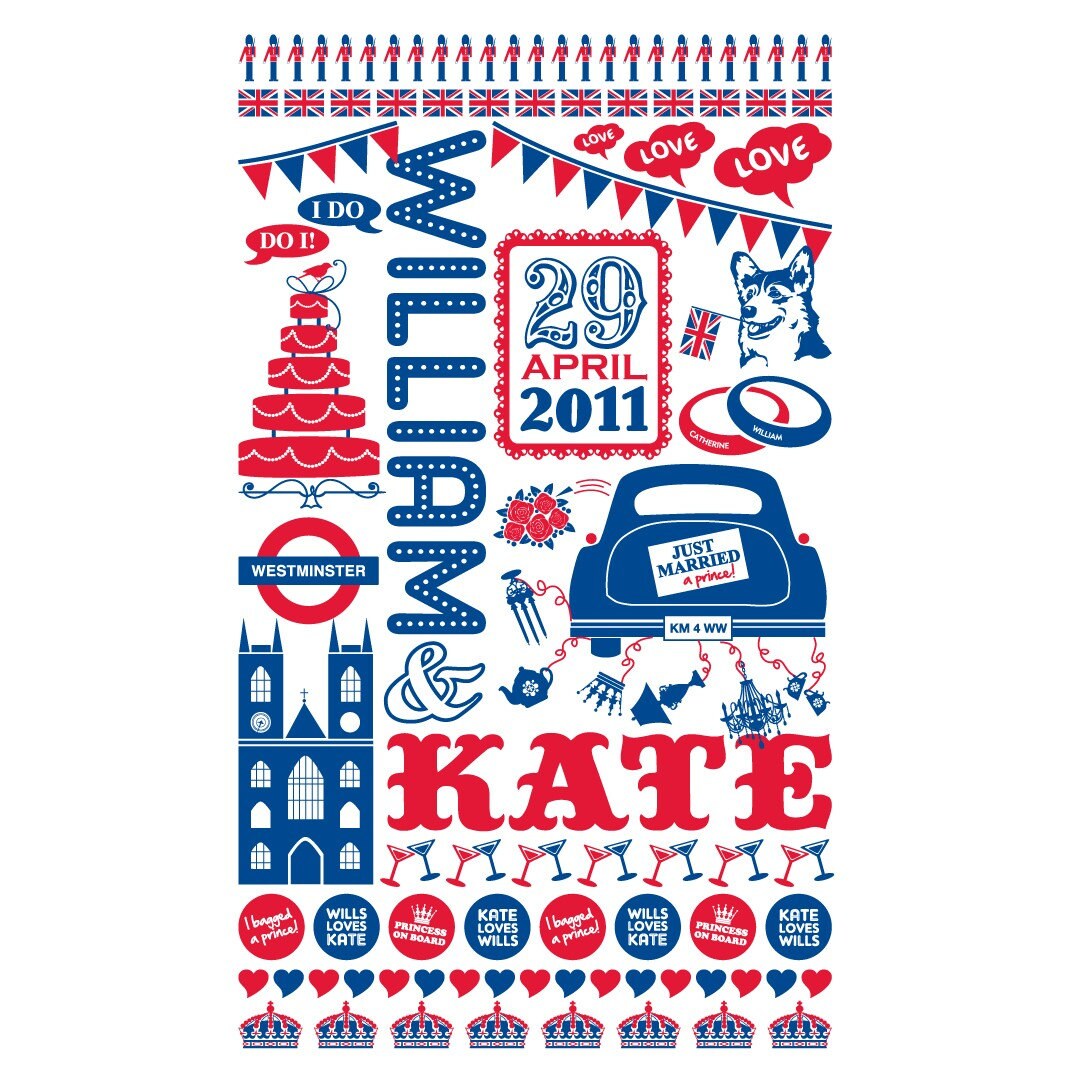 William and Kate Royal Wedding Anniversary print