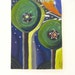 aceo TWO JEWELED TREES Original Mixed Media Painting