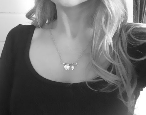 The Original Family Tree Initial Necklace - Custom Lower Case Initials with Five Leaves