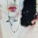 Rock Star Necklace with Rough Cut Diamond Bead - Custom Words or Lyrics