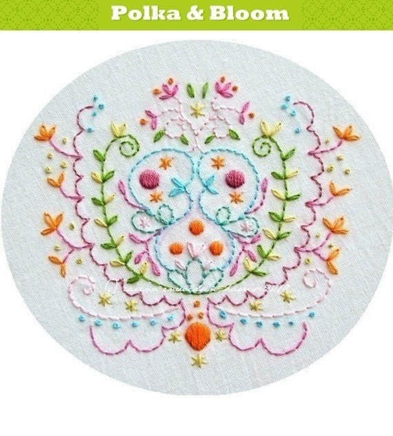 Bramble Blooms Embroidery Pattern PDF