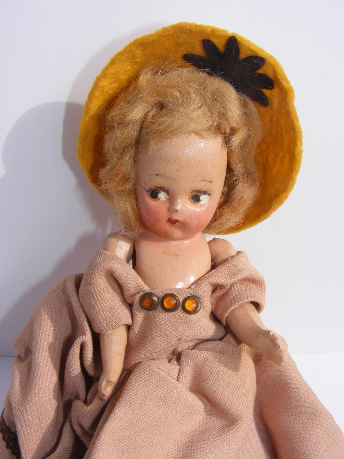 Super Cute Antique Composition Doll