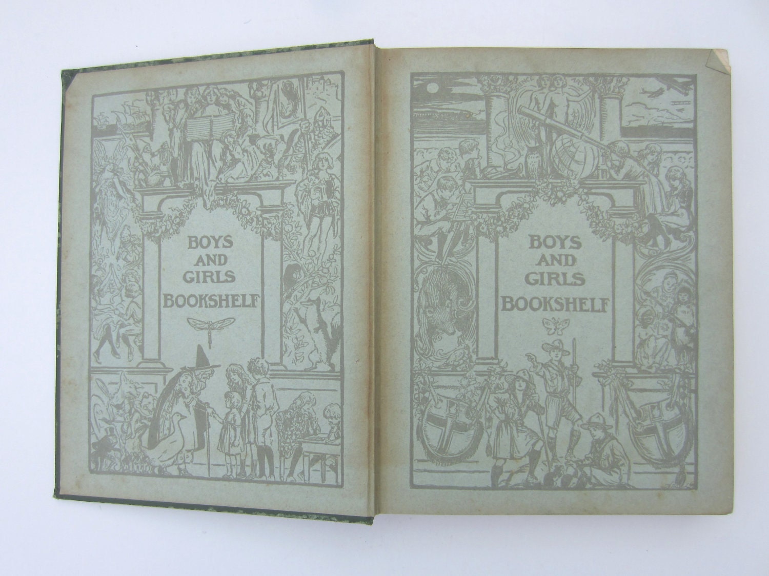Vintage Boys and Girls Bookshelf Book
