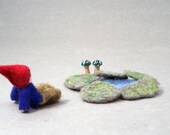 Little Felt Stepping Stones - Moss