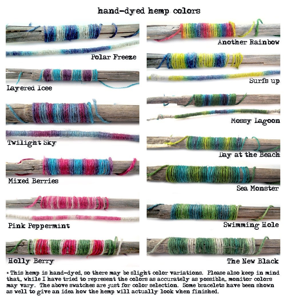 Hemp Bracelet -  lots of colors to choose from