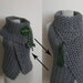 Hand crochet Down Up Vest in Grey Two Ways To Wear It - halloween fall fashion knitting sweater cowl sapphire virgo libra thanksgiving