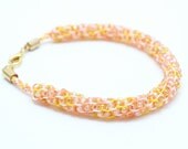 Tangled Tangerine- Kumihimo bracelet