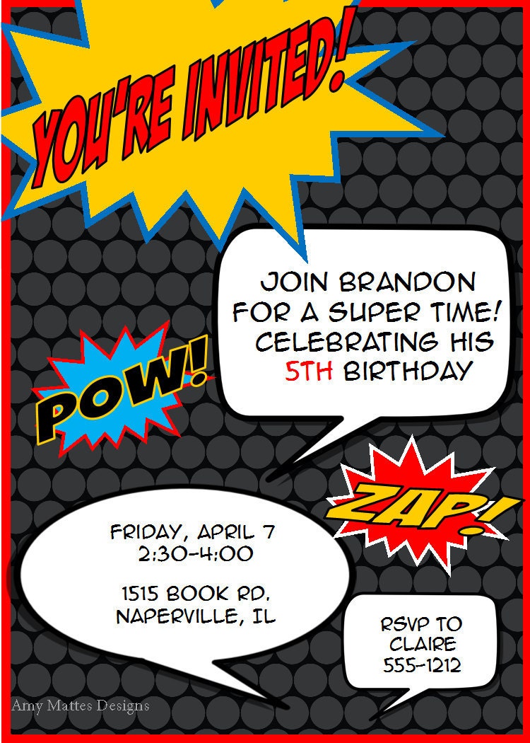 Boys Super Hero Printable Party Package Il_570xn