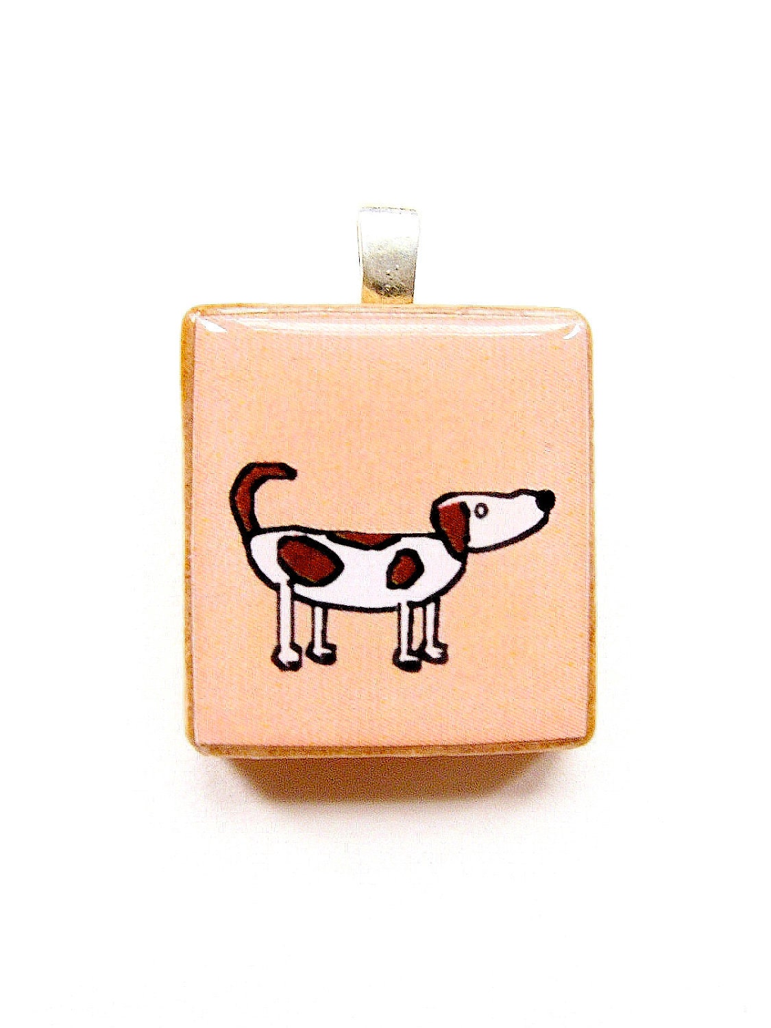 Scrabble-Tile Pendant -- Dog