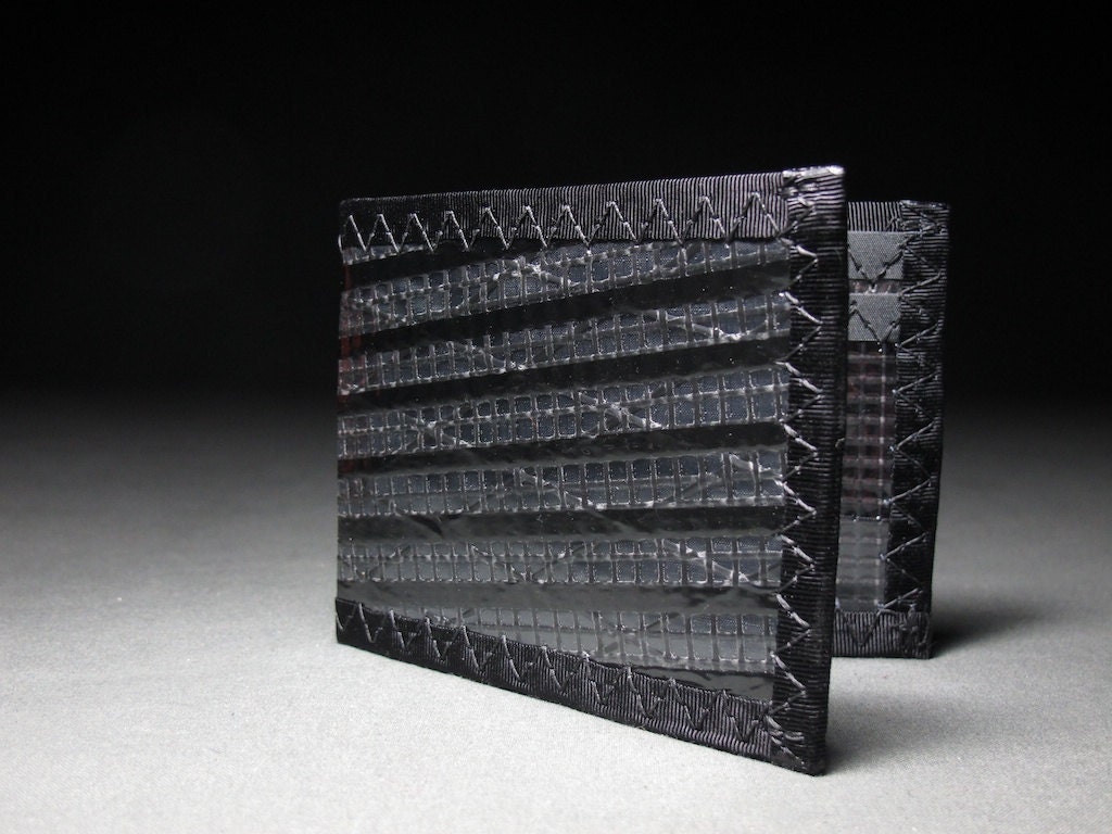 Wallet - Mens Wallet - Carbon Fiber Wallet - Vegan Wallet - Black - Bifold ID