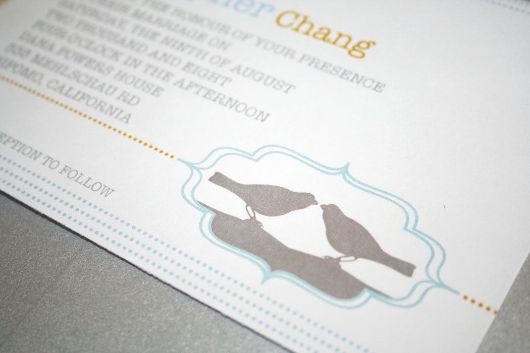 Love Bird Wedding Invitations
