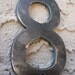 Metal House Number Set of Three Metal address number