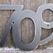 Metal House Number Set of Three Metal address number
