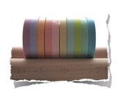 japanese masking tape 10 piece set - 7mm  light colours