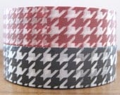 mt deco japanese masking tape - set of 2 - houndstooth check - red and black