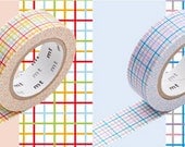 2012 mt masking tape - lattice - red and blue - set of 2