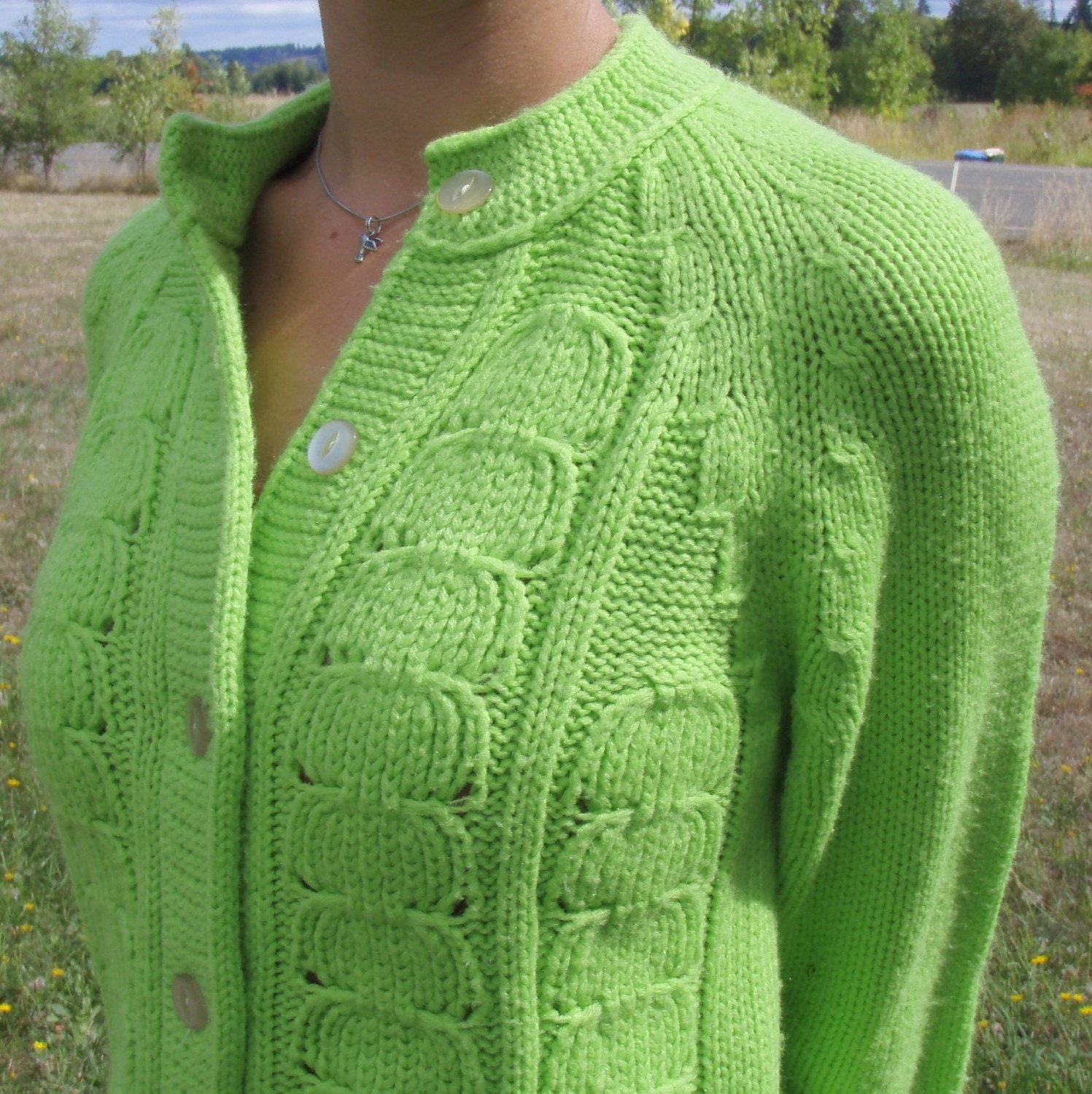 lime green womens sweater