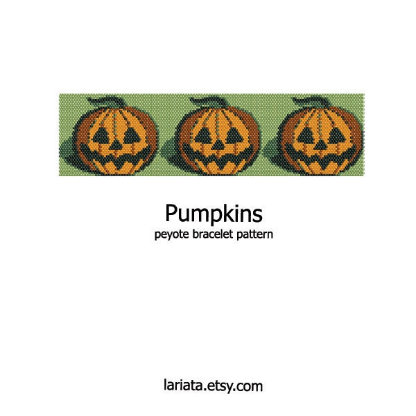 Pumpkins - Peyote Bracelet Pattern