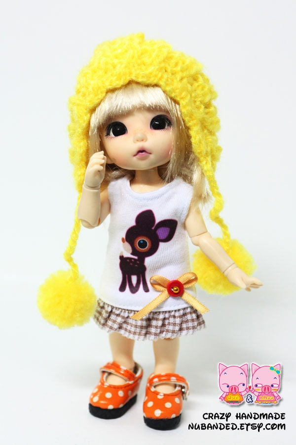 D005 - Lati yellow /pukifee outfits (dress and hat)