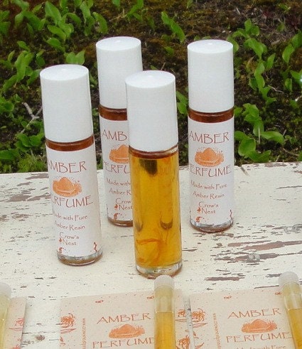 Pure AMBER roll-on Perfume with All Natural Amber Resin