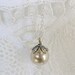 Vintage Pearl Necklace Ivory Grey Sterling Silver Dewdrop