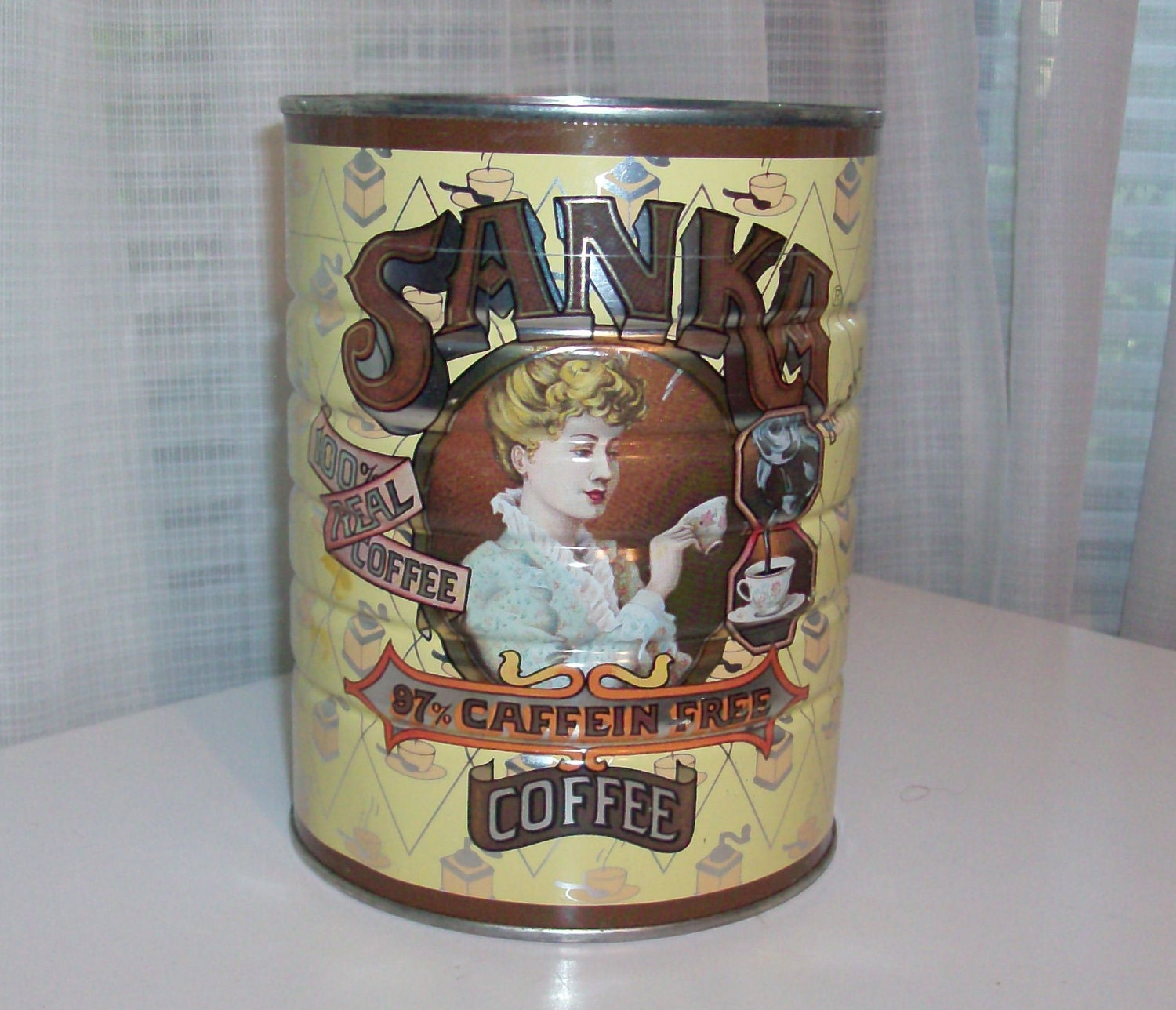 1980 Sanka Coffee Tin