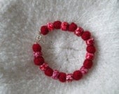 Felted Bracelet - Cranberry Red