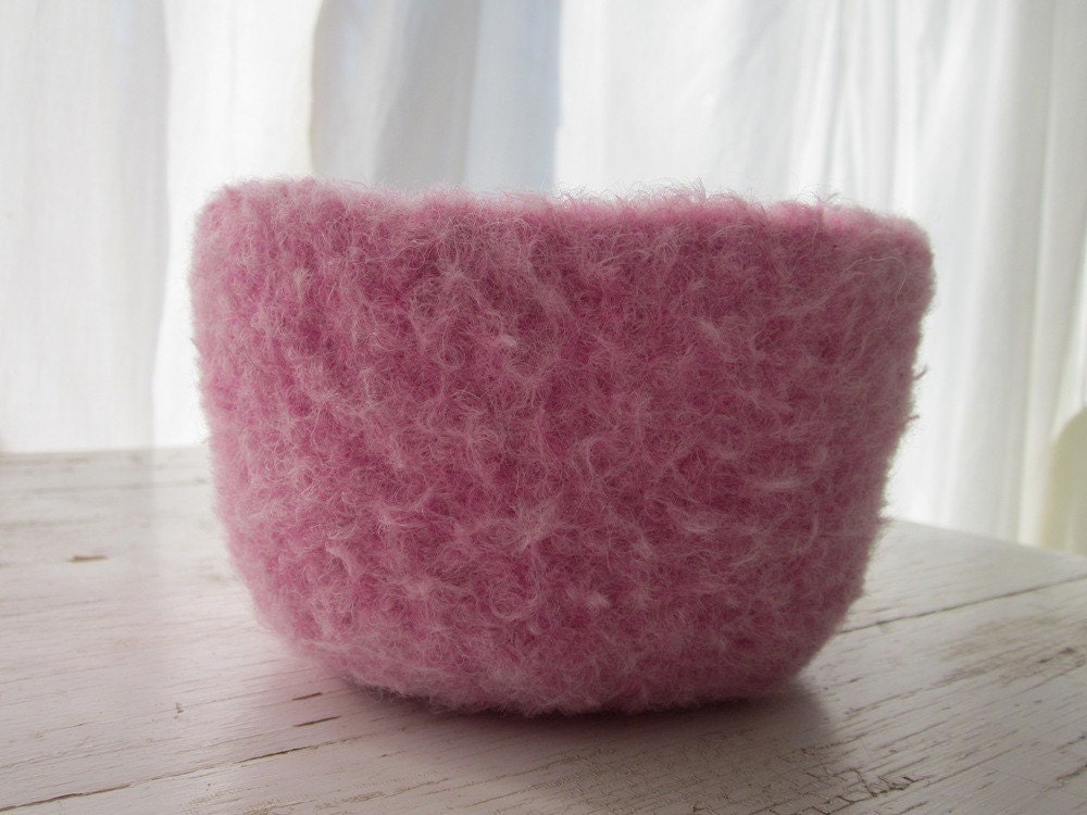 Felted Bowl - Pink