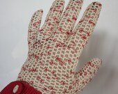 30s 40s Confetti Crochet Cotton Gloves Hand Made in France