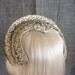 STUNNING 40s / 50s Bridal Headpiece / Halo / Crown Encrusted w Jewels