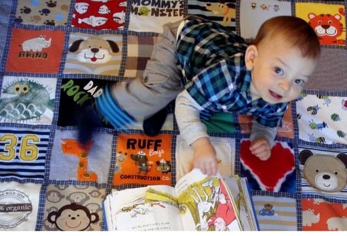 boy baby clothes quilt (48 items)