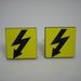 Yellow Lightening Bolt Cufflinks