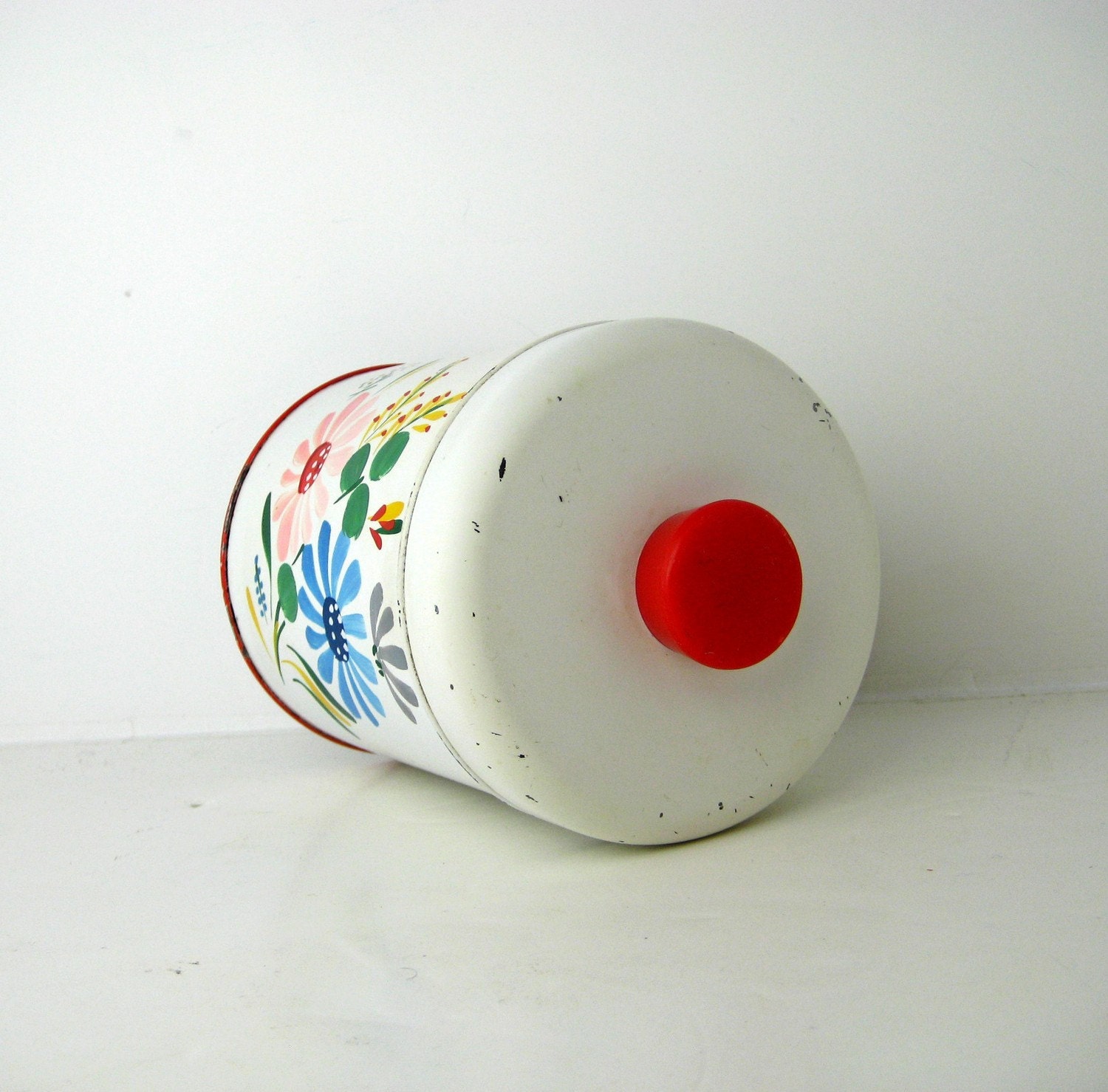 Colorful Vintage Metalware Tin Kitchen Canister