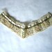 Vintage Lace Fabric Beaded Trim - Gorgeous Handmade Garment Collar - Antique Hand Crafted Sewing Supplies