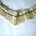 Vintage Lace Fabric Beaded Trim - Gorgeous Handmade Garment Collar - Antique Hand Crafted Sewing Supplies