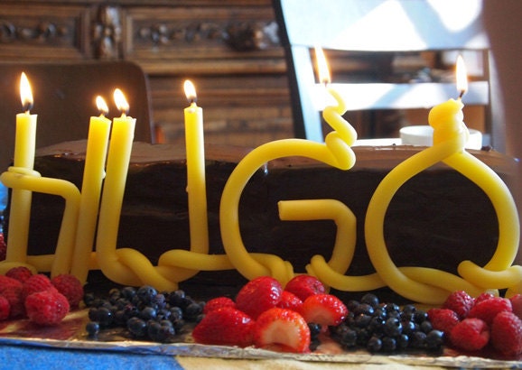 beeswax name candle - custom