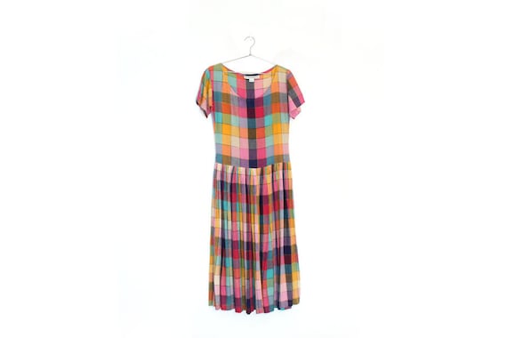 Norma Kamali Drop Waist Colorblock Dress