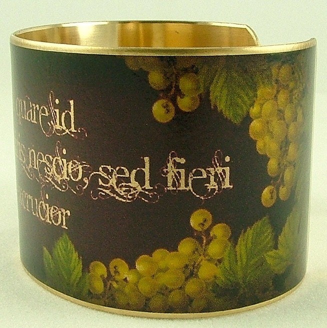 Catullus Roman Poem 'Odi Et Amo' in Latin Brass Cuff