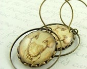 Skeleton Conjoined Twins Anatomical Earrings Art Jewelry