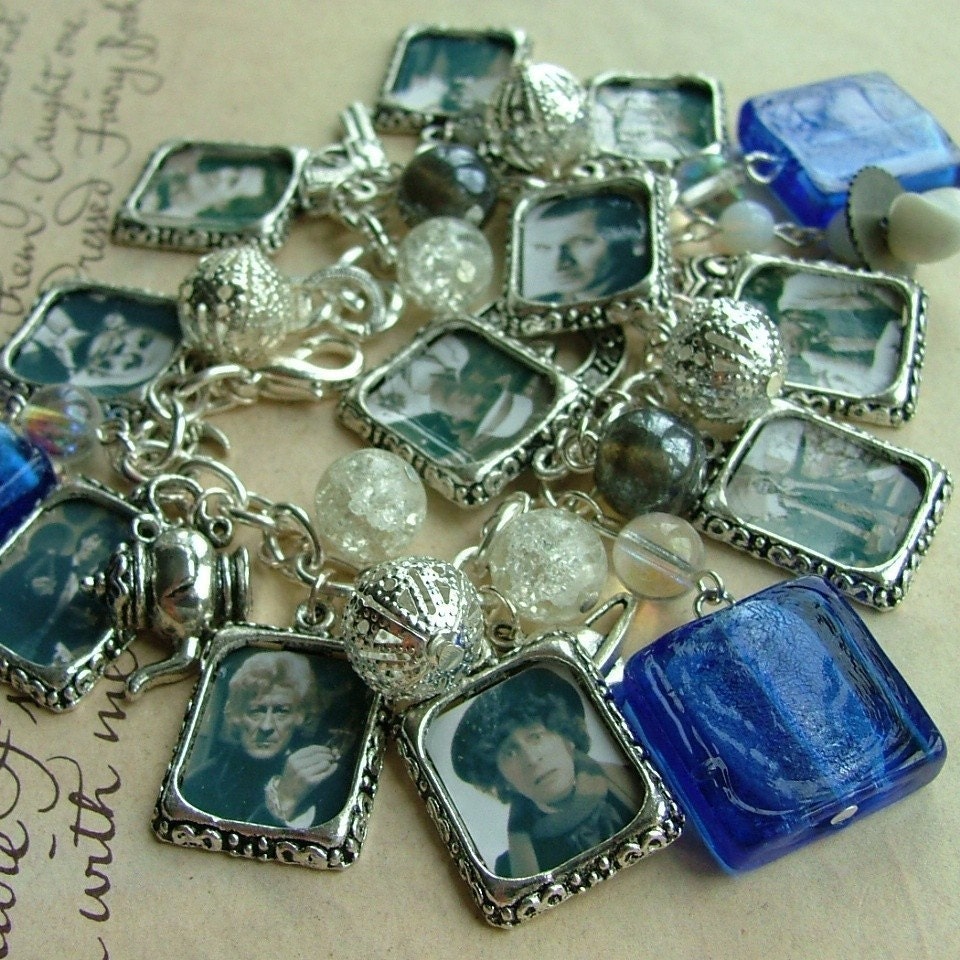 Regenerations of the Eleven Doctor Who's Altered Art Charm Bracelet