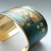 Steampunk Doctor Who Time Traveling Brass Cuff Bracelet