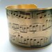 Cuff Bracelet in Brass Love Music - Musical Sensational Concerto Jewelry