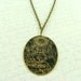 Steampunk Brass Necklace with Gallifreyan Time Lord Symbols in Black